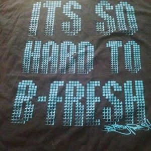 BOBBY Fresh Black Blue Letters Size 2xL Front And Back